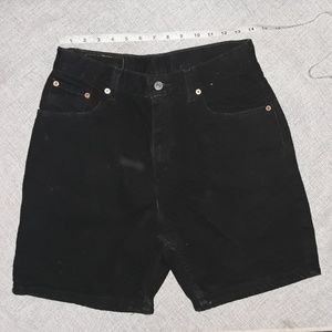 Levi's Black high waisted denim shorts